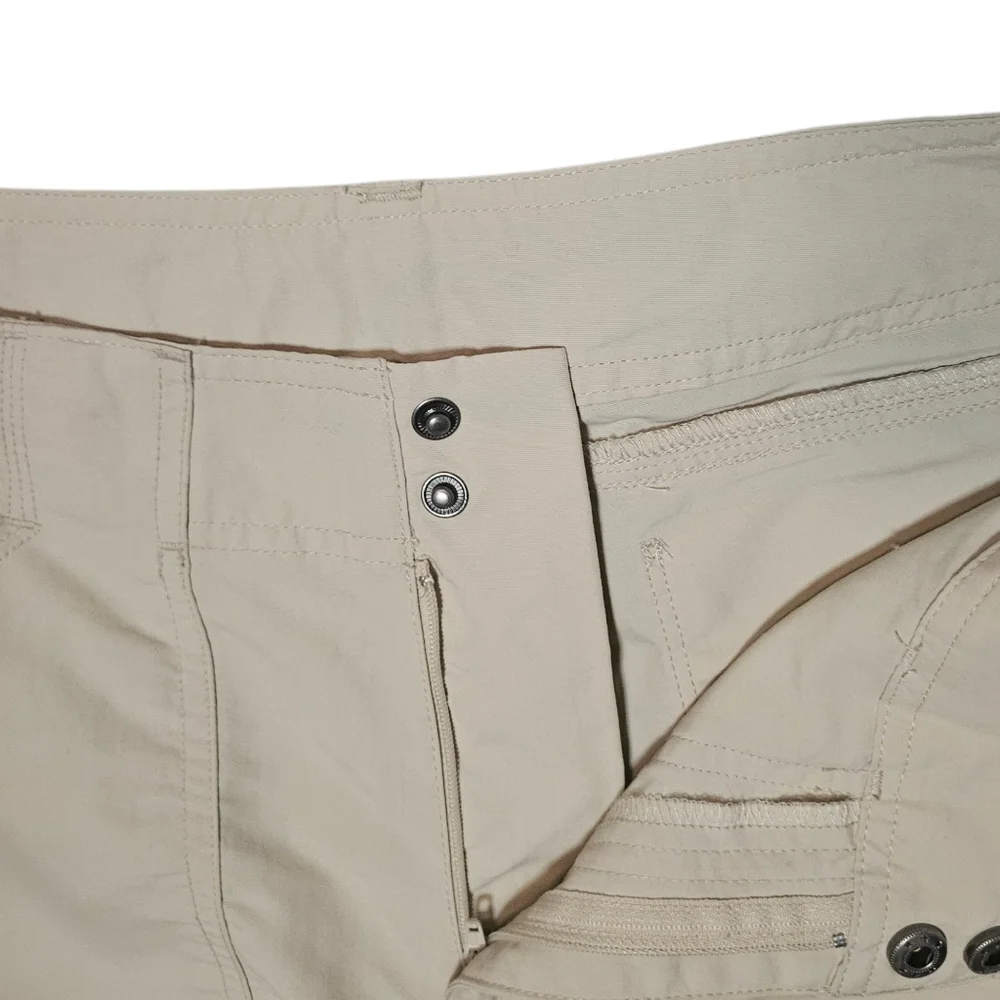 NWT Bimini Bay Shorts Stone Khaki Pocket High Waist Moisture Resistant s